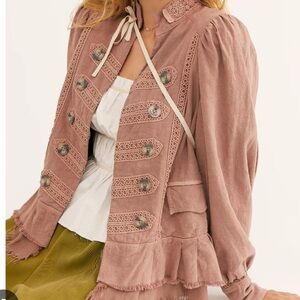 Free People Ariana Jacket NWT Size M In Mauve